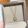 Colar de Aço Titânio Feminino 2025 Novo Pedra Sensível à Temperatura Saco de Dinheiro Alto Padrão Luxo Leve Nicho Presente Acessórios Feminino Sem Cor