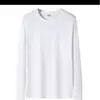 Camiseta Masculina de Manga Longa Atacado 180g, Top Liso de Outono, Camisa Base para Camada Interna de Outono, Camisa Cultural Versátil, Uniforme Escolar