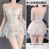 Lin Linting Marca Lingerie Sexy Renda Perspectiva Bow Free Sling Nightgown Set 9151 Cabelo