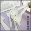 Prato de Jantar para Bolo de Aniversário Descartável Faca e Garfo de Alta Qualidade conjunto Prato de Jantar Retangular de Papel Espesso Criativo Exquisito