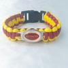 Pulsera de Cuerda para Paraguas de 32 Equipos de la NFL Pulsera de la Liga de Fútbol Americano Pulsera con Logo de la NFL Pulsera de Piedra de Tiempo Vintage