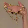 Colar de Borboleta Empilhada com Franjas Estilo Livro Vermelho Pequeno Feminino Princess Escape Luxo Leve Elegante Corrente para Clavícula de Alto Valor