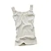 Camisola de verano con escote bajo y encaje en forma de U y I para mujer, chaleco interior ajustado