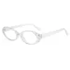 Gafas Ovaladas Adelgazantes de Marco Pequeño Estilo Nuevo Retro Transfronterizas para Mujer, Estilo Callejero de Moda Ins Dulce Fresco Estilo Chica Popular Gafas Sin Graduación