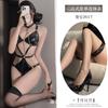 Lingerie Sexy Estilo Primavera Noturna, Traje Sexy de Couro Rainha Cosplay, Conjunto de Uniforme Tentação para Melhorar o Humor, Peça Única, Traje de Empregada