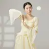 Disfraz de Danza Clásica con un Top de Gasa con Volantes, Fluido y de Aspecto de Hada para Danza China, Danza Moderna y Entrenamiento Corporal