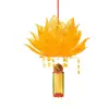 Candelabro de Aleación de Vidrio Templo Sala de Buda Lámpara Colgante Lámpara de Mantequilla Lámpara de Aceite de Cocina para Lámpara Decoración de Sala de Buda Dojo