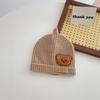 Chupón de bebé de osito gorro de lana para niños y niñas bebé otoño e invierno cálido sombrero para recién nacido gorro tejido de punto