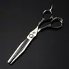 Tesouras de Cabeleireiro Personalizadas Estilo Parafuso com Cabo Pequeno de Dragão de 6,0 polegadas, Tesouras de Corte de Cabelo, Tesouras Planas, Tesouras de Franja, Tesouras Desbastadoras