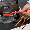 Cepillo de alambre para limpiar estufa de gas 3 cepillos para limpiar encimera de cocina cepillo para ranura de grifo cepillo para huecos utensilios de cocina cepillo pequeño