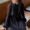 Vestido para niña 2025 Primavera Nuevo Bebé Sensación de Alta Suave Suéter de Lana Vestido de Princesa Moda Casual
