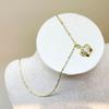 Colar Corrente Clavicular com Pingente Coroa de Strass Colorido, Colar Fashionable de Luxo Leve e Sofisticado, Joias de Aço Inoxidável Banhado a Ouro 18K para Mulheres