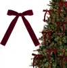 Decoração de Natal Transfronteiriça Laço Largo Pacote com 12 Tiras para Árvore de Natal Pendurar Acessórios Festivos Pingente