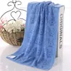 Suministro directo de fábrica 400 g35 * 75 brocado de poliéster absorbente base de terciopelo toalla para secar el pelo toalla con estampado de cabeza de conejo toalla de regalo