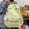 Mochila estilo japonês ins, xadrez fresco, cor de doce, para meninas, adequada para alunos do ensino fundamental II e médio, casual e versátil, bolsa de ombro dupla de grande capacidade