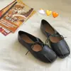 Zapatos Planos Poco Profundos Estilo Retro de Noche Mary Jane de Punta Cuadrada para Mujer 2026 Primavera y Otoño Nuevo Estilo Coreano Plegados Versátiles Zapatos de Vestir