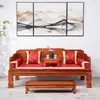 Cama Luohan, Muebles de Olmo Estilo Chino de Madera Maciza, Sofá para Sala de Estar, Juego de Colchón para Apartamento Pequeño, Juego de Tres Piezas, Sofá Estilo Zen para Casas de Huéspedes