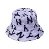 Sombrero de Cuenca Estilo Japonés Impreso RPET Sombrero de Pescador RPET Transfronterizo Imitación Piel de Conejo Sombrero de Pescador de Doble Cara Fábrica de Personalización