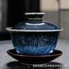 Tazón Gai Sancai Tazón de Té Taza de Té Grande Cerámica Individual Porcelana Blanca Juego de Té Kung Fu Porcelana Azul y Blanca con Tapa