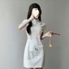 Novo Cheongsam Estilo Chinês Novo Modelo 2025 Versão Melhorada Menina Jovem Petite Verão Novo Vestido Bonito