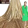 Mismo Estilo que las Celebridades de Internet Estilo Primavera y Verano Nuevo Tejido de Malla Elástica con Lentejuelas Bordadas Estilo Europeo y Americano Vestido de Mujer