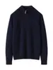 Suéter de Cashmere Puro Espesso Resistente para Mulheres com Gola Alta Meia Zíper Tricô Inverno Nova Chegada Camada Base Top Interno