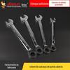 Chave de Torque Manual de Catraca de Cabeça Fixa do Fabricante Crv72 72 Dentes Boca Aberta com Reversão Rápida Cabo Atacado