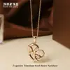 Accesorios de Colgante de Collar de Amor en Forma de Corazón de Acero de Titanio para Mujer, Apilable, Estilo de Alta Gama Otoño e Invierno, Cadena para Clavícula de Acero Inoxidable Incrustada con Circonita