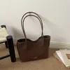 Bolsa Tote Retrô Moda Outono 2026, Grande Capacidade, Bolsa de Ombro Feminina, Bolsa Tote Casual para Viagem e Dia a Dia