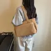 Nova bolsa de ombro rosa para o dia a dia 2026, feita de tecido de nylon com detalhes em renda, grande capacidade, estilo tote, bolsa de ombro simples e versátil