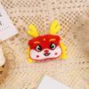 Broche colgante accesorio de bolsa de felpa roja china hecho a mano diy año del dragón accesorios de pelo de animal de algodón accesorios para zapatos y sombreros