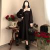 Vestido feminino cintura alta saia estilo moderno jovem universitário outono e inverno vestido de comprimento médio saia plus size gordinha menina saia da moda