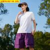 Camisa Polo de Mujer Verano Color Sólido Manga Corta Top Elástico Cuello de Solapa Camiseta de Manga Corta Polo de Mujer 1188 Manga Corta de Mujer