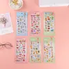 Pegatinas 3D de Hibisco Lindas de Dibujos Animados para Niñas Pegatinas 3D de Papel Dorado para Niños Pegatinas Decorativas Creativas para DIY