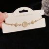 Série Dourada Personalidade Única Tendência Pulseira de Zircônia Luxo Leve Design Versátil Simples Sensação de Alto Padrão Joia de Mão Atacado