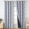 Cortinas blackout de Amazon SHEIN más vendidas con recubrimiento, diseño floral, diseño perforado, dropshipping transfronterizo y servicios de etiquetado