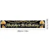 Banner de Cumpleaños Nuevo Estilo Transfronterizo 50*300cm Decoración de Ambiente para Fiesta en Interiores y Exteriores Accesorio para Montaje de Lugar de Fotos Bandera