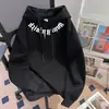 Nueva sudadera con capucha de estilo americano para otoño e invierno, forrada de polar, con estampados de moda, top versátil casual estilo Hong Kong para pareja