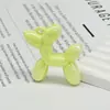 Colgante de perro globo macarrón de colores acrílico UV para llavero DIY, colgante para colgar en el coche con agujero para colgar, cuentas sueltas