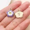 Pendente Gotas de Óleo Flor Roxa Sonhadora Margarida Tulipa Rosa Lírio Brincos Pulseira Acessórios de Joia DIY Atacado