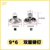 Em estoque, entrega rápida: Rebites de ferro, cobre e aço galvanizados de dupla face, rebites de metal de encaixe, especificações completas, rebites para leques de publicidade