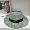 Chapéu de Palha Estilo Old Money para Férias na Praia de Verão, Chapéu de Sol Respirável Vazado Tecido à Mão em Palha, Chapéu de Sol para Exterior