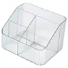 Organizador de cosméticos transparente, caixa de armazenamento de mesa com compartimentos, organizador popular para penteadeira para produtos de skincare, batons e itens diversos