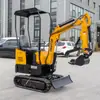 Comércio Exterior 1 Ton Mini Escavadeira de Esteira Motor Acessórios da Lâmina Toldo Cabine Pequena Escavadeira HT10 Escavadeira Doméstica