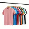 Camisa tipo polo de verano ropa de trabajo hecha a medida antiarrugas imitación seda helada algodón camisa de cultura corporativa con logo impreso camiseta de manga corta