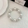Diadema de Perlas Cuerda para el Cabello de Mujer Banda Elástica para el Cabello Estilo Nuevo Diadema de Celebridad de Internet para Cola de Caballo Diadema