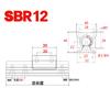 Rodamiento Lineal Eje Cromado de Eje Óptico con Soporte de Aluminio Riel de Guía Circular Cilíndrico Sbr1216202530354050