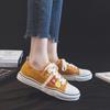 Tênis de Lona para Estudantes Femininas Estilo Coreano Novos 2020 Primavera e Verão Tênis de Tecido Preto Cano Baixo Versátil Tênis de Skate Branco Sapatos Brancos Moda