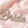 Adesivos de Letras Noiva Pérola Adesivos de Strass Inglês Roupas Sapatos DIY Chapéus Acessórios de Moda Exquisitos Adesivos com Padrão de Diamante Quente
