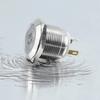 Interruptor de Botón Pulsador de Cabeza Plana de 19 mm, Interruptor Impermeable de Cabeza Alta con Pines, Interruptor de Botón Pulsador Metálico con Luz, Interruptor Autoenclavable